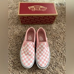 Vans Asher slip ons powder pink NEVER WORN